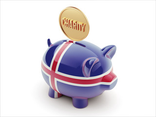 Iceland Charity Concept Piggy Concept