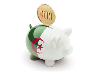 Algeria Coin Concept Piggy Concept