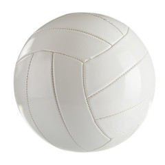 White leather volleyball isolated on a white © monticellllo