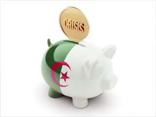 Algeria Crisis Concept. Piggy Concept