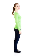 Portrait of a young caucasian teen girl.