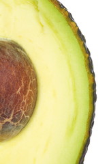 Fresh avocado isolated on a white background