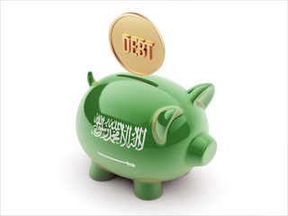 Saudi Arabia Debt Concept Piggy Concept