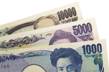 All japanese yen bank note , 10000yen ,5000yen, 1000yen