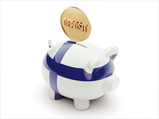 Finland  Deposit Concept Piggy Concept