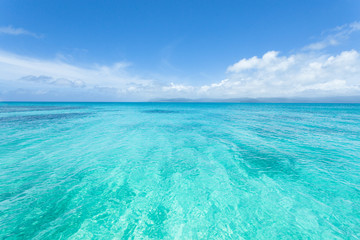 Crystal clear blue tropical water, Okinawa, Japan