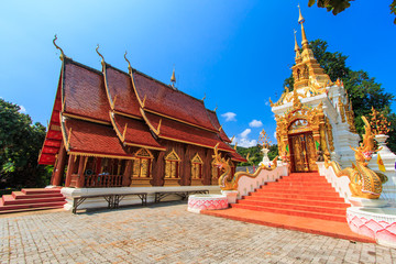 Temple in Mae Chaem district, Chiangmai province of Thailand