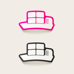 realistic design element: ship