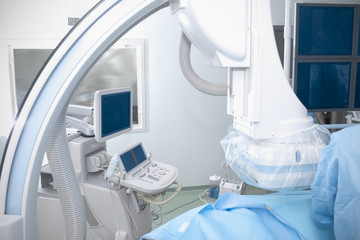 Operation X-ray room with ultrasound machine and other advanced