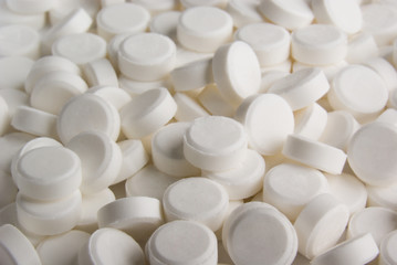 White pills background