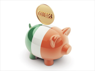 Ireland Dollars Concept Piggy Concept