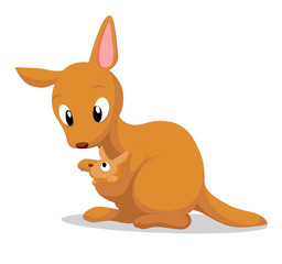 Illustration of cute kangaroo