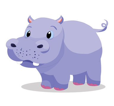 Illustration of cute Hippo
