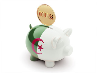 Algeria Dollars Concept Piggy Concept