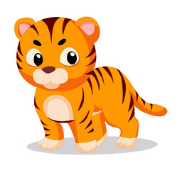 Obraz na płótnie Canvas Illustration of cute tiger