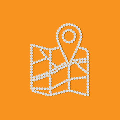 pills concept: map, pointer, navigator, gps