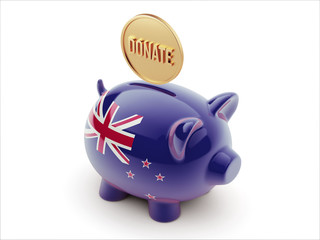 New Zealand Donate Concept Piggy Concept