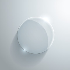 Vector glass circle icon. Eps10