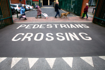 pedestrians crossing