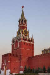 Fototapeta na wymiar Clock tower of Moscow Kremlin