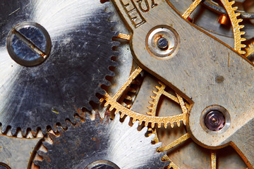 rusty mechanism in the old clock