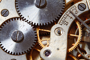 rusty mechanism in the old clock