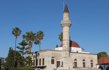 Fototapeta na wymiar Deftendar Mosque at Kos island in Greece