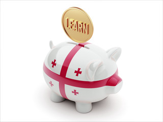 Georgia  Learn Concept. Piggy Concept