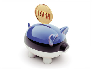 Estonia  Learn Concept. Piggy Concept