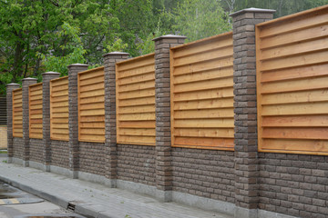 Wooden decorative fence - 66532765
