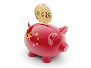 China Euro Concept Piggy Concept