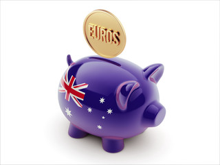 Australia Euro Concept Piggy Concept