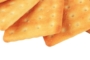 Delicious crackers close up