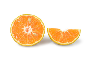 Orange fruit isolated on white background