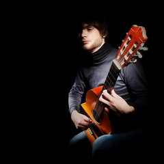 Acoustic guitar player guitarist