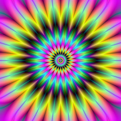 Pink Yellow and Green Flower