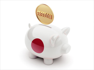 Japan Freedom Concept Piggy Concept