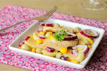 Potato and mackerel salad