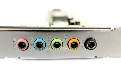 Obraz premium Video card, close-up, isolated on white