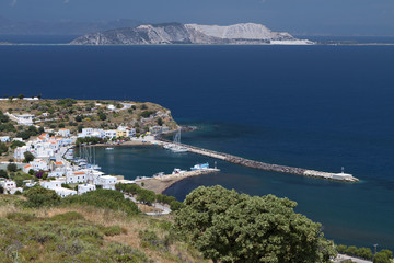 Obraz premium Mandraki harbor at Nysiros island in Greece.