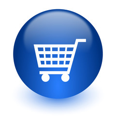 cart computer icon on white background