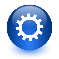 gear computer icon on white background