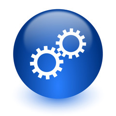 gear computer icon on white background