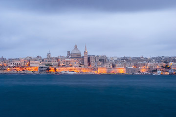 Valletta, capital of Malta at night