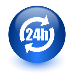 24h computer icon on white background
