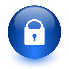 padlock computer icon on white background