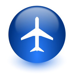 plane computer icon on white background