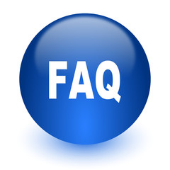 faq computer icon on white background
