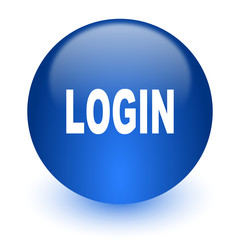 login computer icon on white background