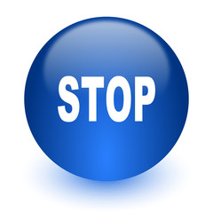 stop computer icon on white background